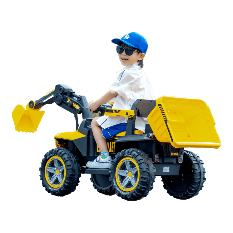 让孩子尽情畅玩爸爸妈妈大型儿童挖掘机电动车来啦!(图1)